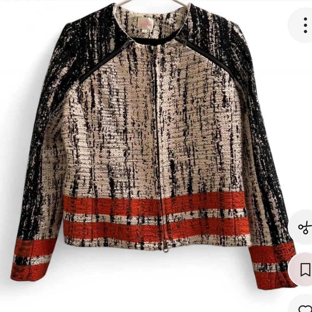 Parker tweed Boucie Moto Zip up jacket